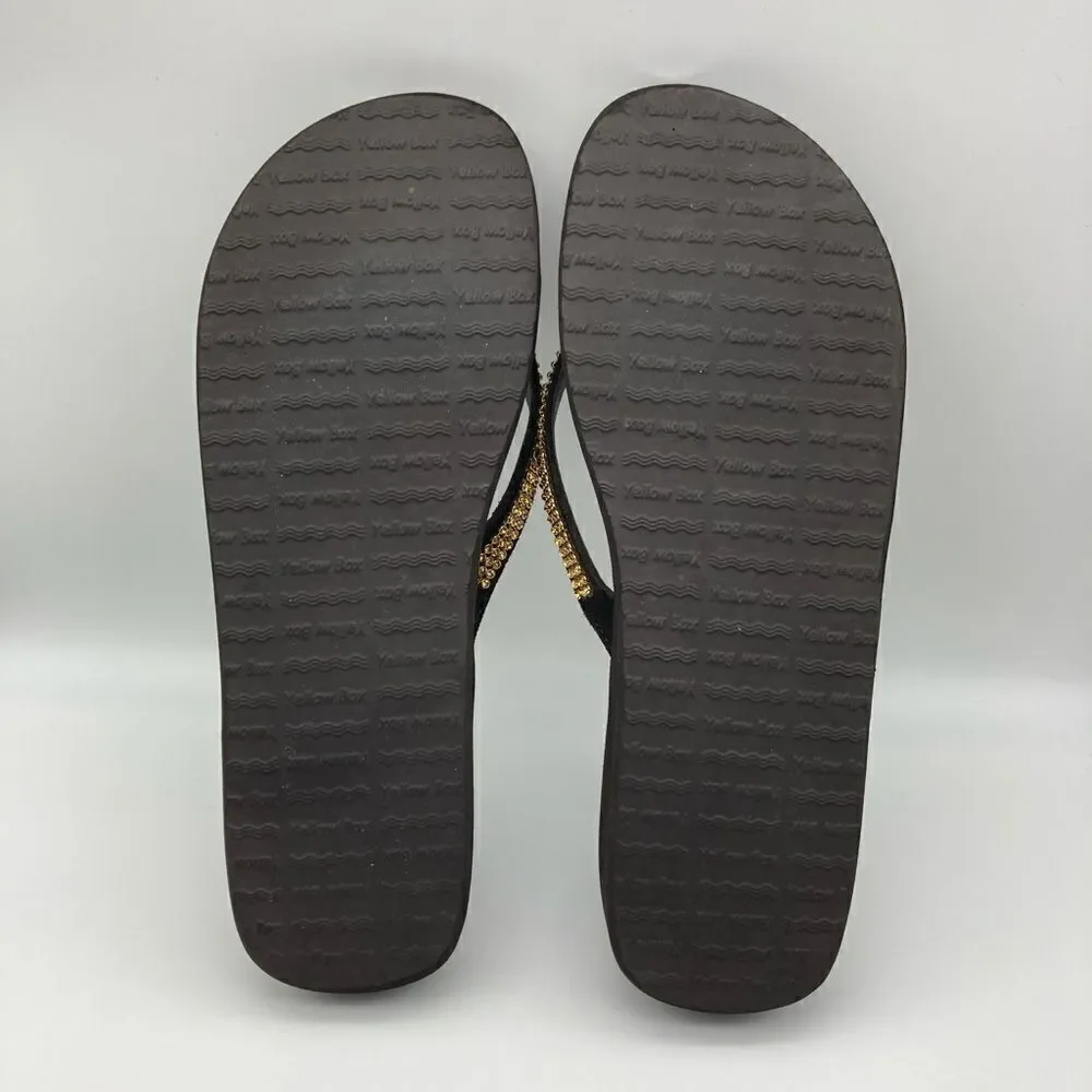 Yellow Box Iberia Leather Upper Brown Sandals Size 9 - Picture 11 of 11